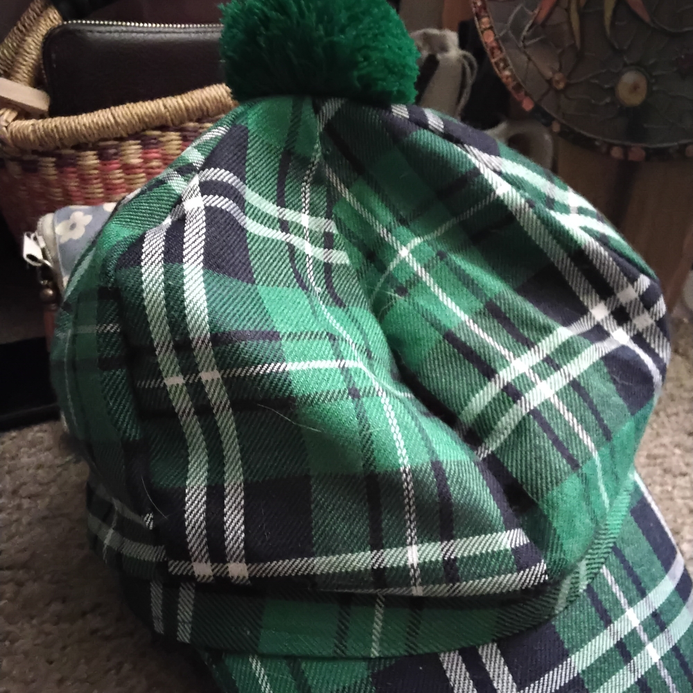 Green Plaid Women's Beret